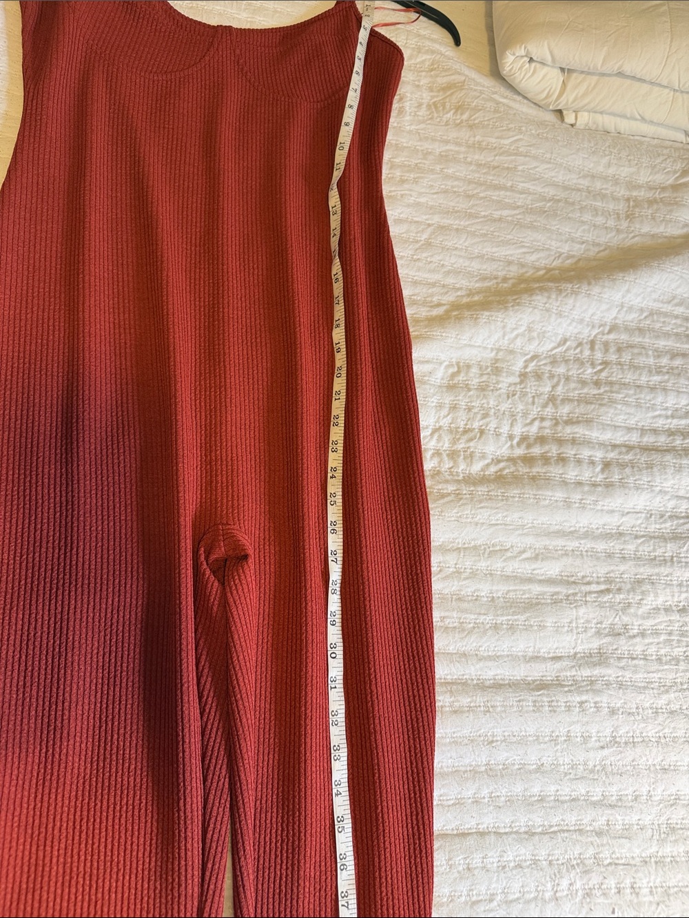 Fashion to Figure Rust-Red Ribbed Open-Front Cardigan Set - Picture 8 of 10